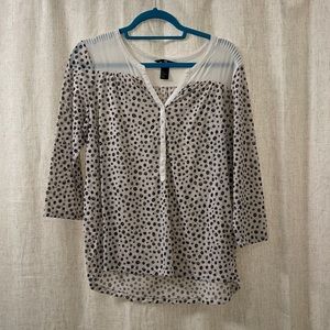 Forever, 21 three-quarter sleeve, black and white top size medium